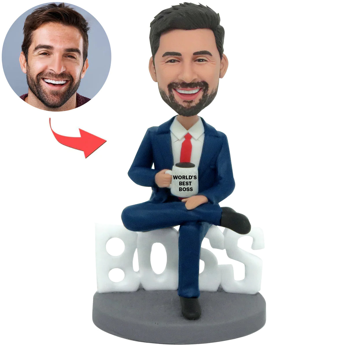 Custom World Best männlicher Boss Bobblehead Puppe