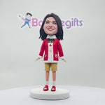 Custom Happy Girl Bobbleheads für Weihnachtsgeschenk