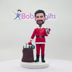 Custom Bobblehead Santa Claus mit Weihnachtsgeschenken