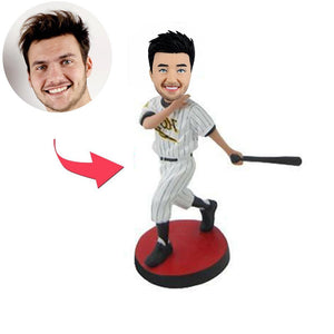 Kundenspezifischer Baseball-Sportler Bobblehead mit Baseballschläger