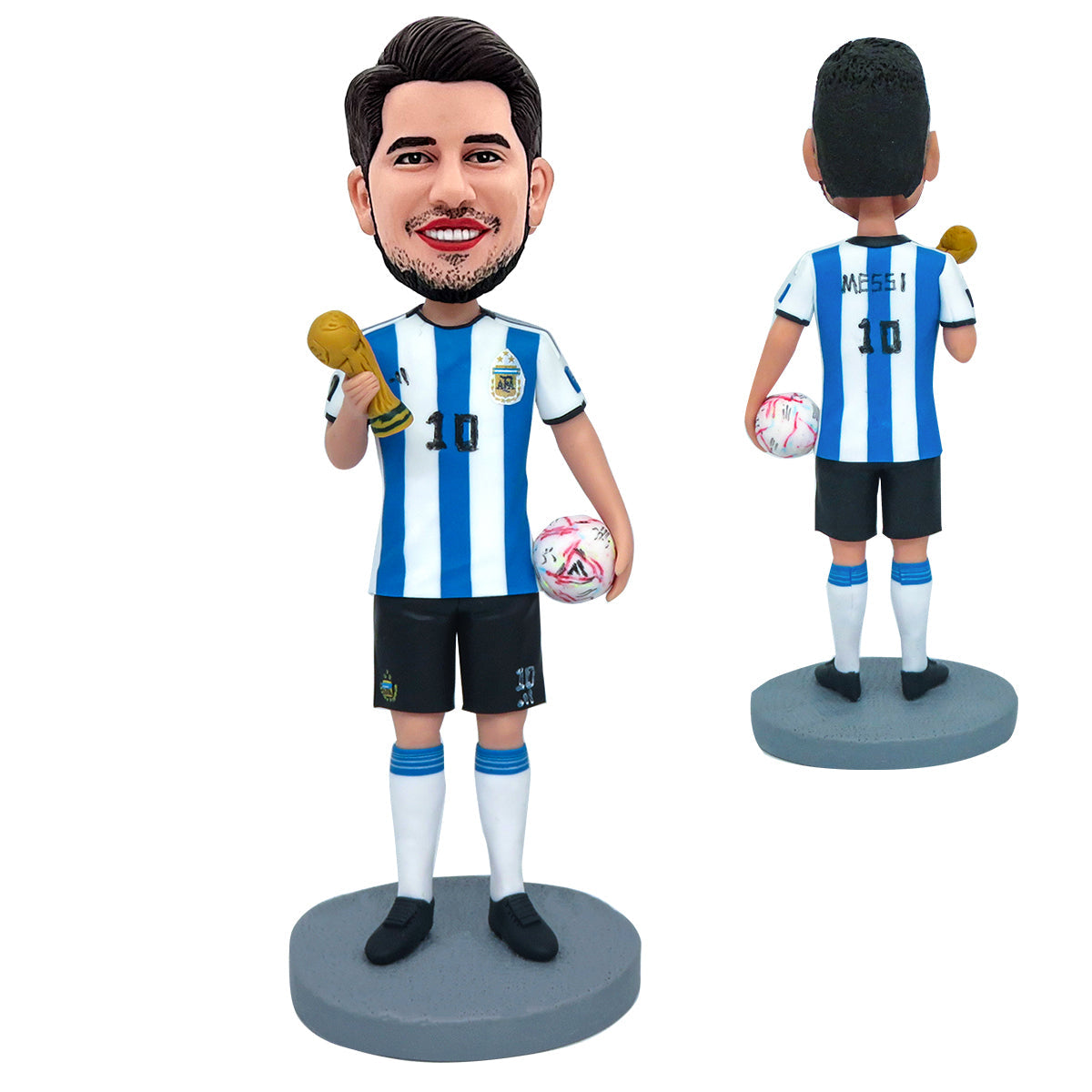 Weltcup Stars Argentina Messi Custom Bobblehead mit graviertem Text