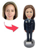 Benutzerdefinierte weibliche Polizeibeamte Wackelkopf Puppen