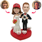 Benutzerdefinierte Hochzeitstorte Toper Bobblehead