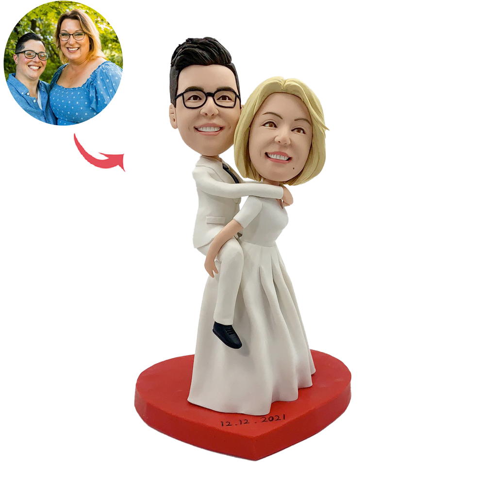 Hochzeit Bobbleheads Braut, der Bräutigam trägt