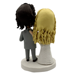 Benutzerdefinierte Bobblehead-Hochzeitspaare-Kuchen-Topper