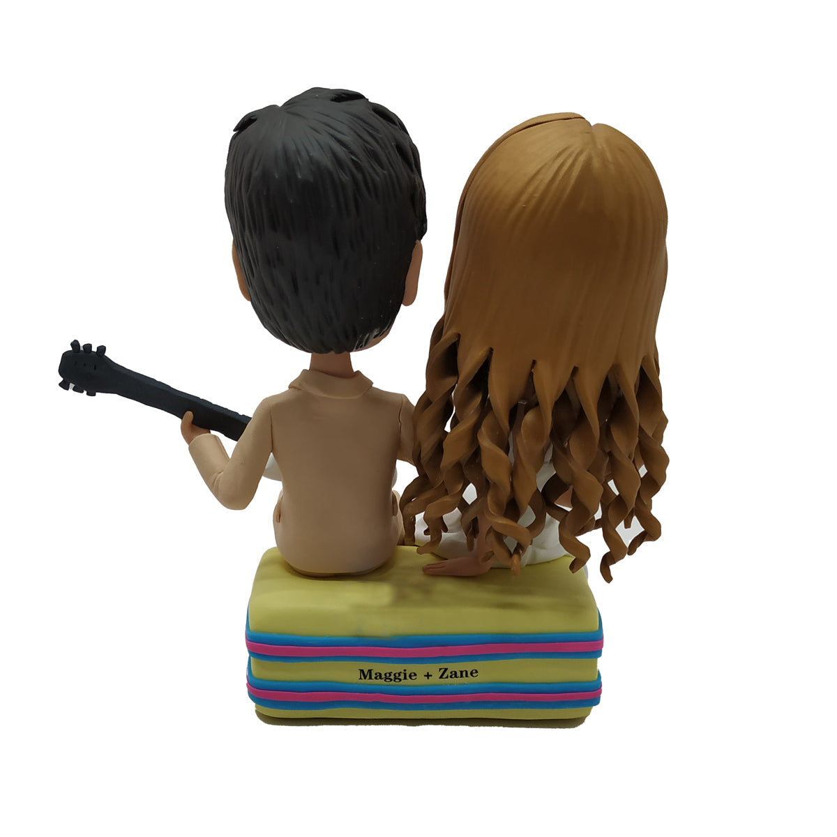 Paar Hochzeit Bobblehead Doll spielt Gitarre