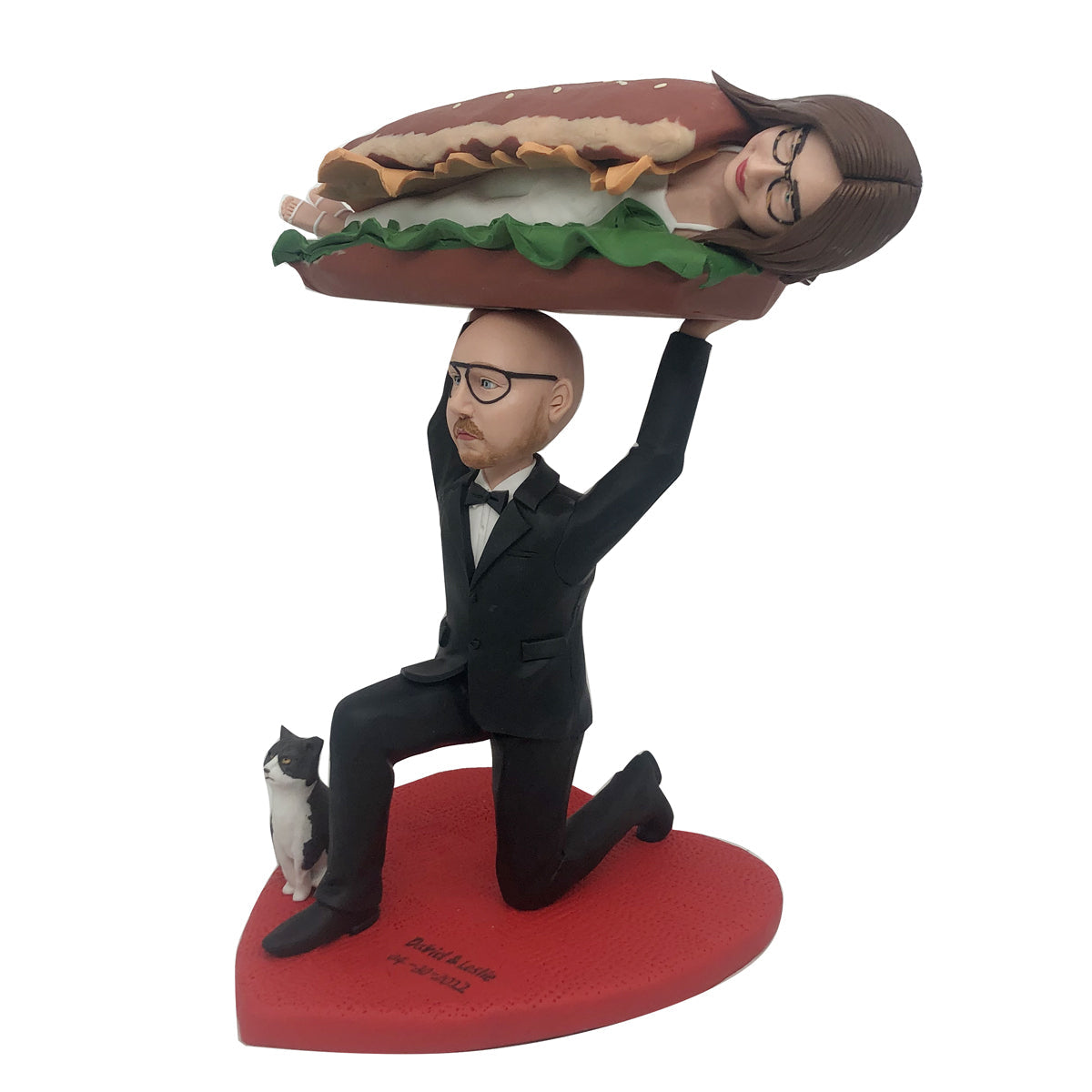 Burger Lustiger Stil Hochzeit Bobblehead Puppe