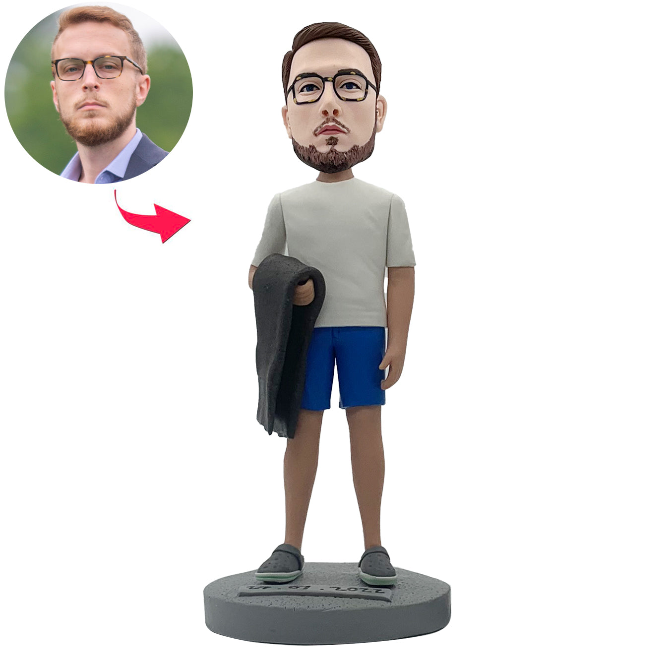 Täglicher Dess männlicher Bobblehead