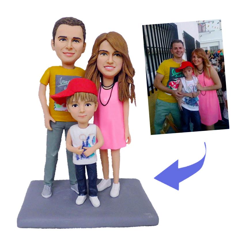 Personalisierte Familie Bobbleheads vom Foto