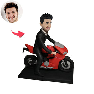 Motorradjunge Bobblehead Puppe