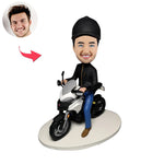 Vatertag personalisierte Bobblehead -Geschenk mit Motorrad