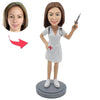 Benutzerdefinierte weibliche Krankenschwester Bobblehead mit Spritze