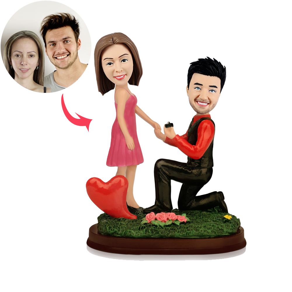 Benutzerdefinierte Engagement-Paare Bobble Head Puppe