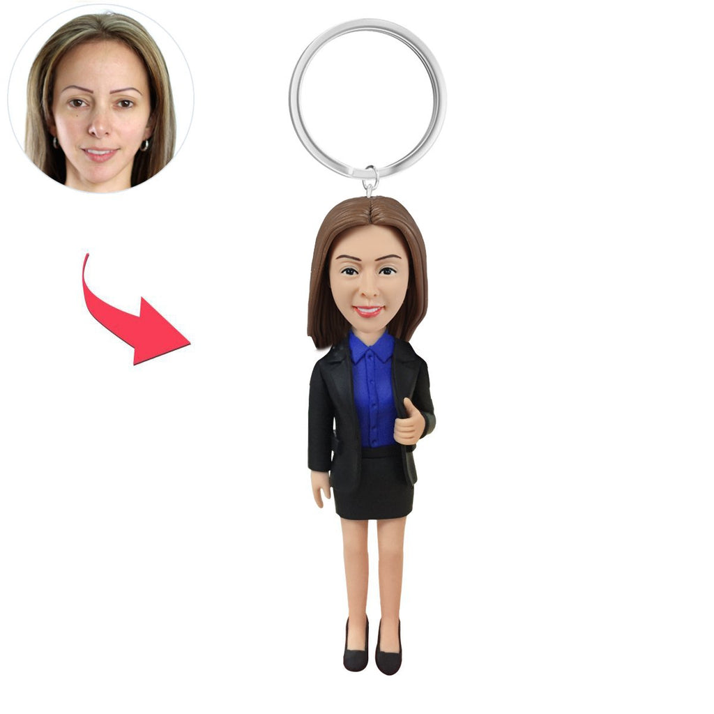 Personalisierte kundenspezifische Schlüsselanhänger für Büromann und Frau