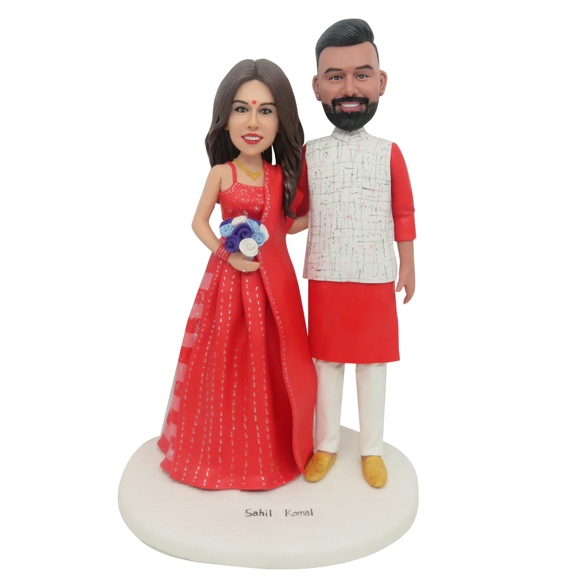 Indisches Hochzeitspaar Custom Bobblehead