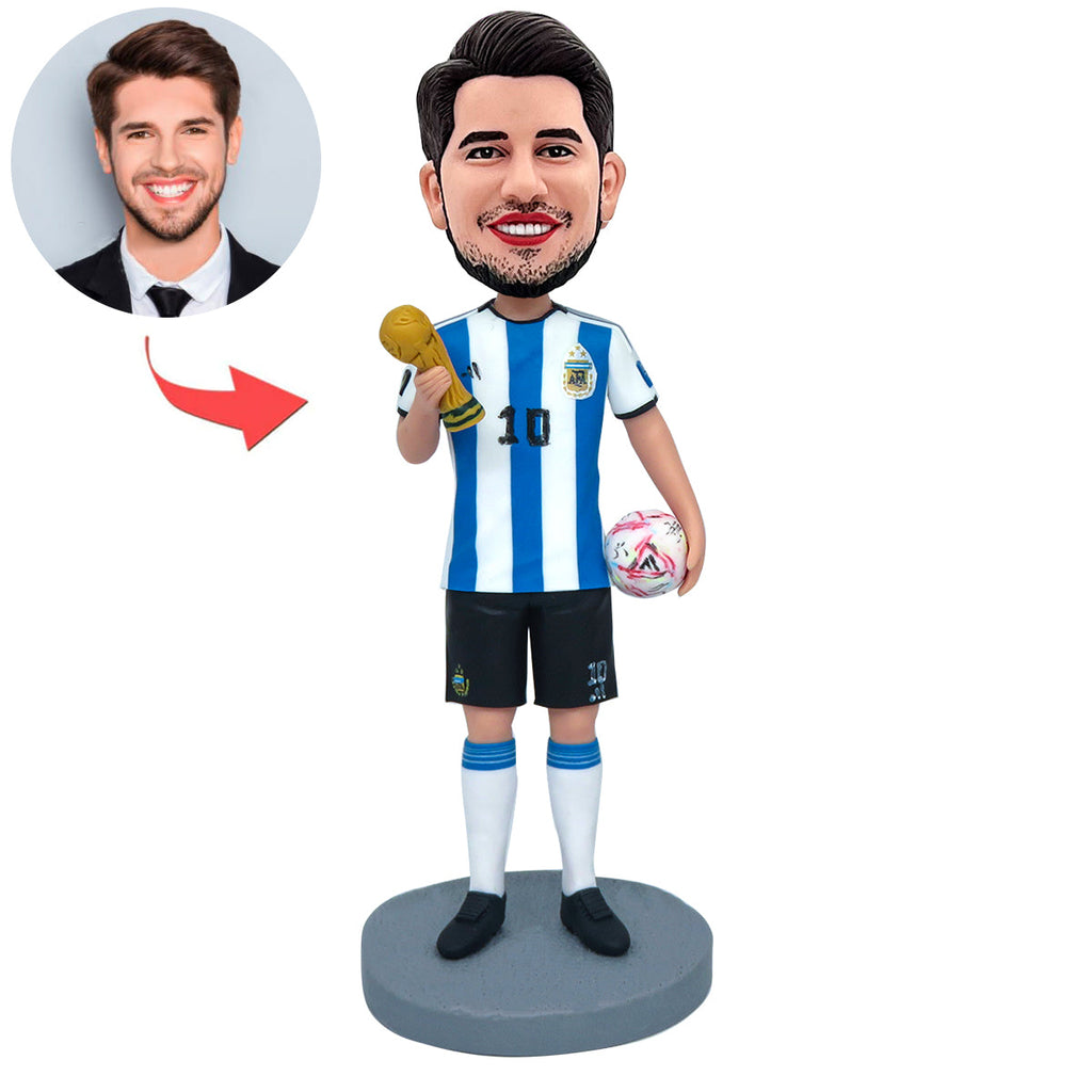 Weltcup Stars Argentina Messi Custom Bobblehead mit graviertem Text
