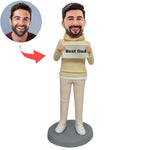 Benutzerdefinierter bester Vater Bobblehead in Hoodie