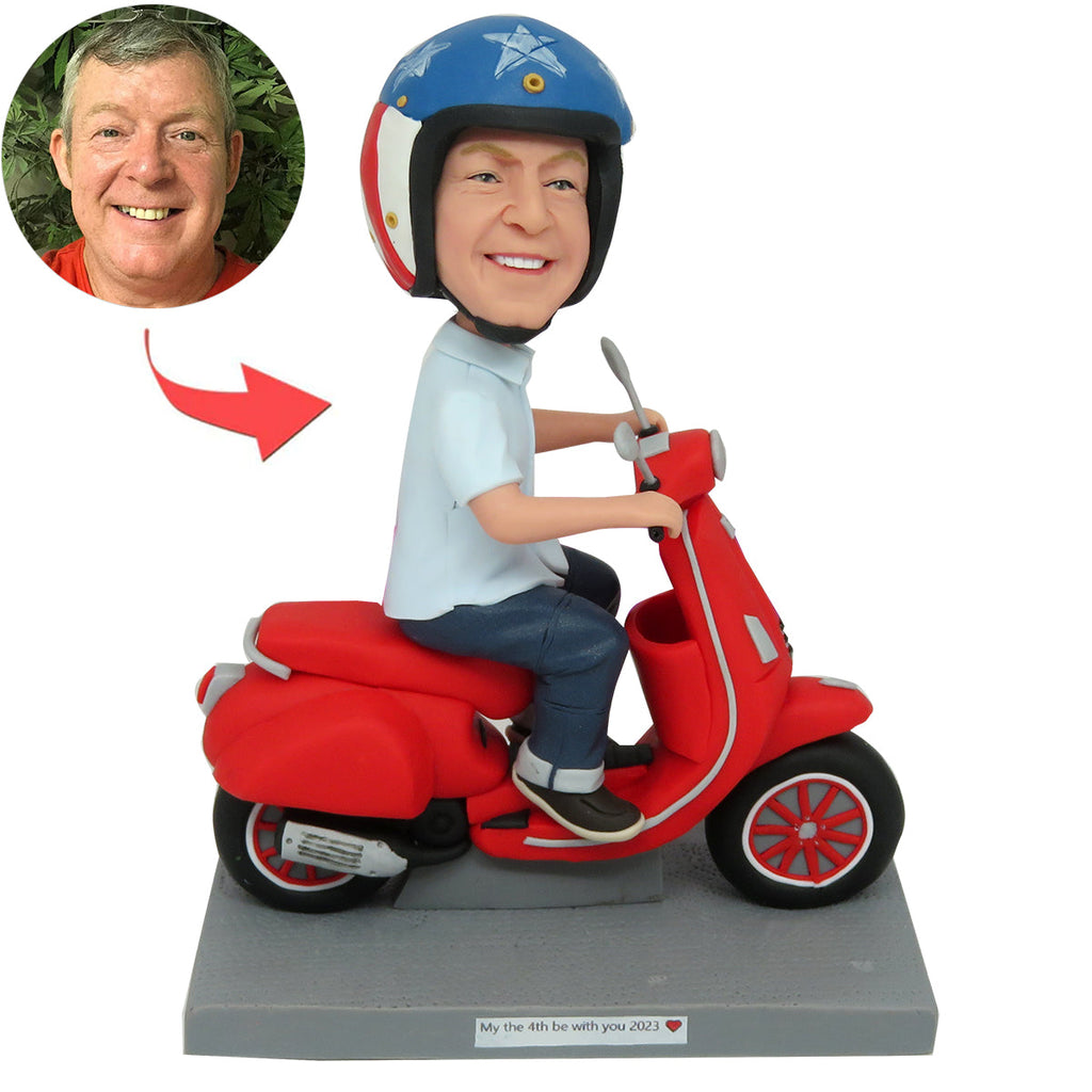 Custom Bobblehead für das Vatertagsgeschenk im Motorrad