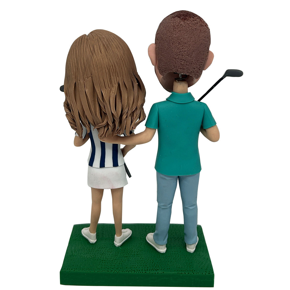 Benutzerdefiniertes Paar Bobblehead Golf spielt