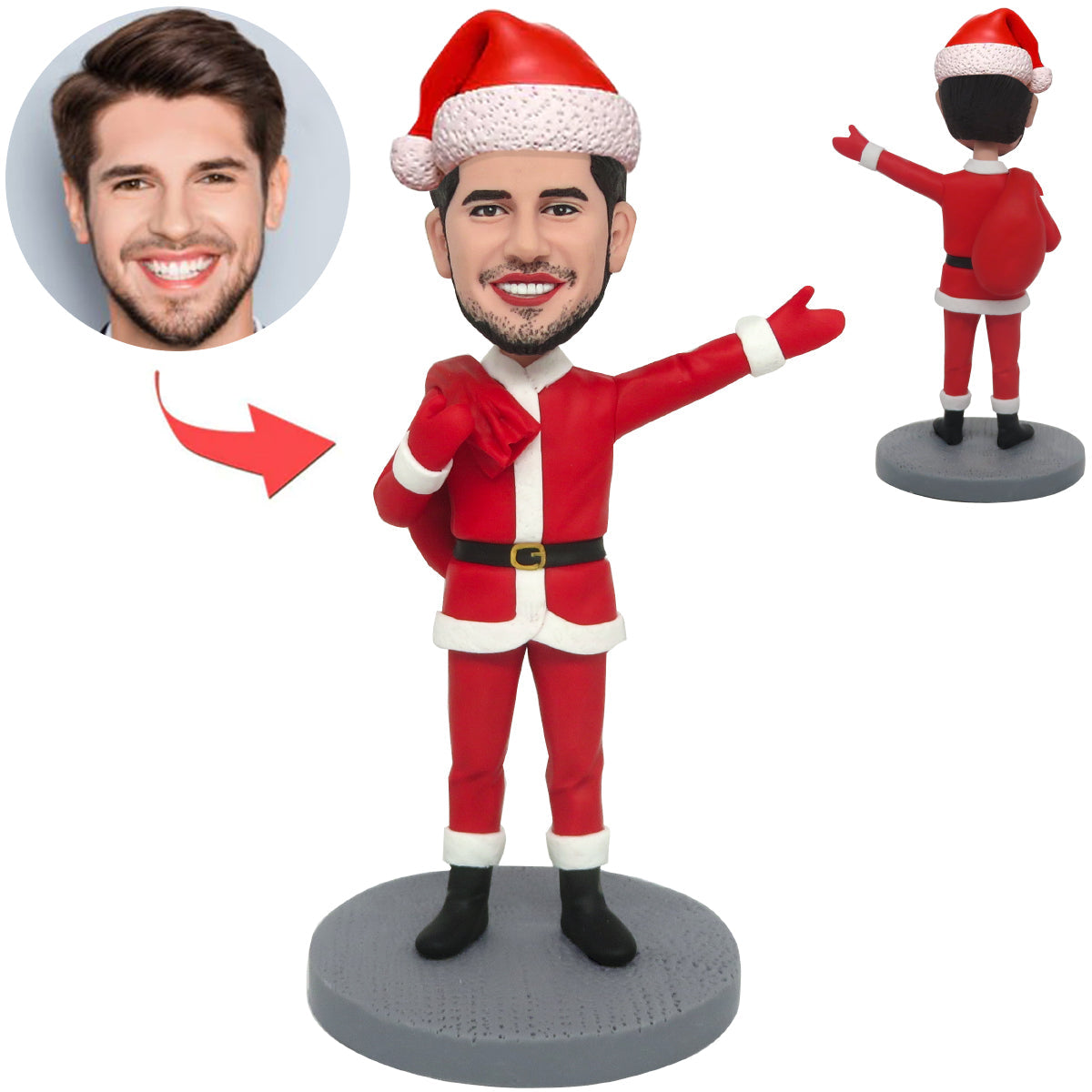 Santa Claus mit Geschenken Custom Bobblehead