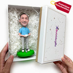 Custom Super Dad Bobblehead in blauem Anzug