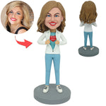 Custom Mom Bobblehead in Sportswear Muttertagsgeschenk