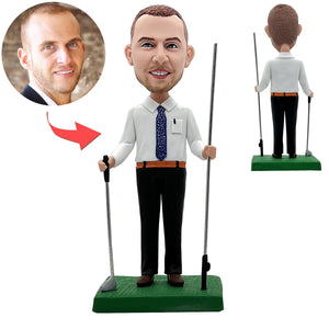 Golfpersonalisierte kundenspezifische Bobble Head Doll spielen