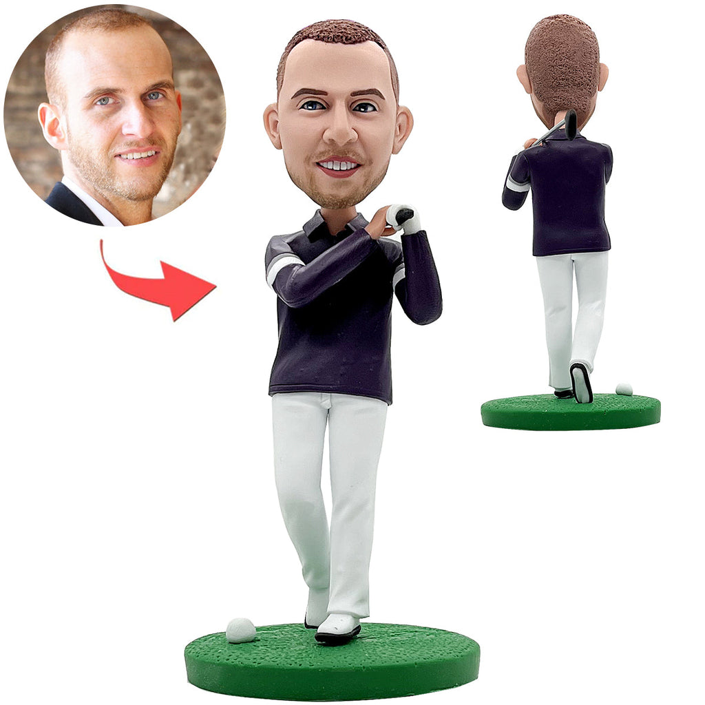 Glücklicher Golf-Geschäftsmann-kundenspezifischer Bobblehead