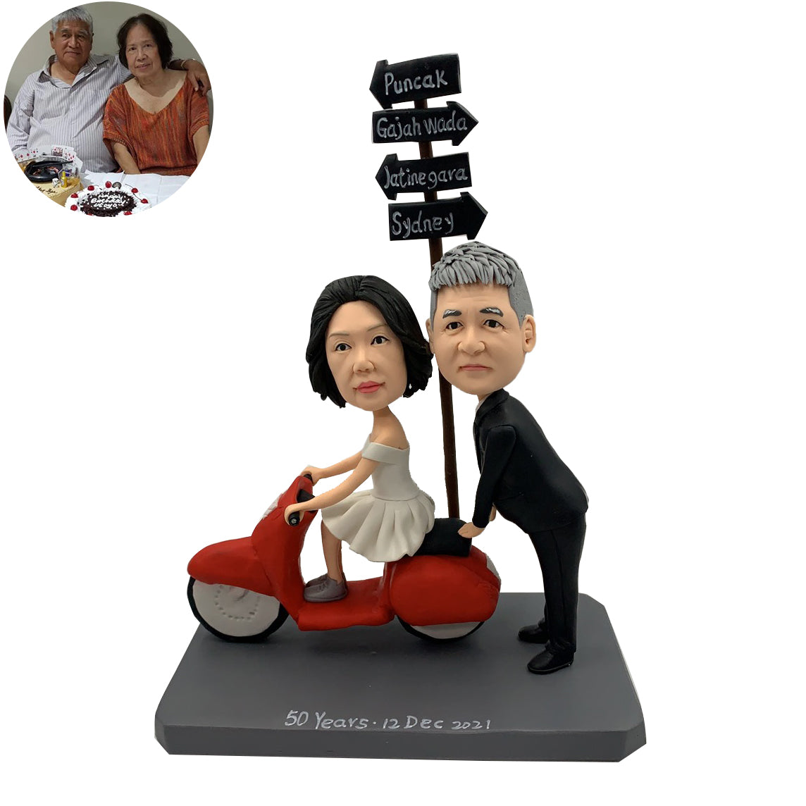 Custom Bobblehead für Eltern Hochzeit Jubiläumsgeschenk