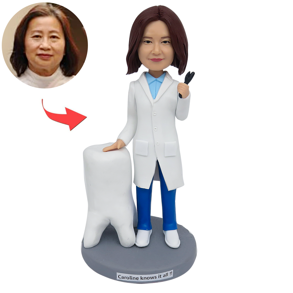 Weibliche dentisit personalisierte Bobblehead Geschenk