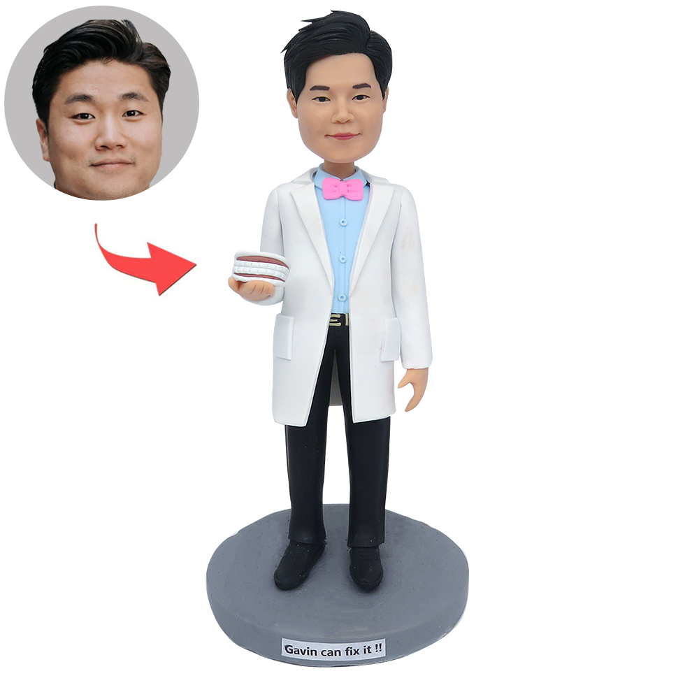 Männliche dentisit personalisierte Bobblehead Geschenk